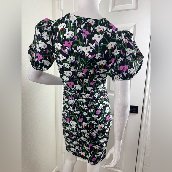 VERONICA BEARD Janis Ruched Floral-Print Dress Size 0. - Picture 10 of 16